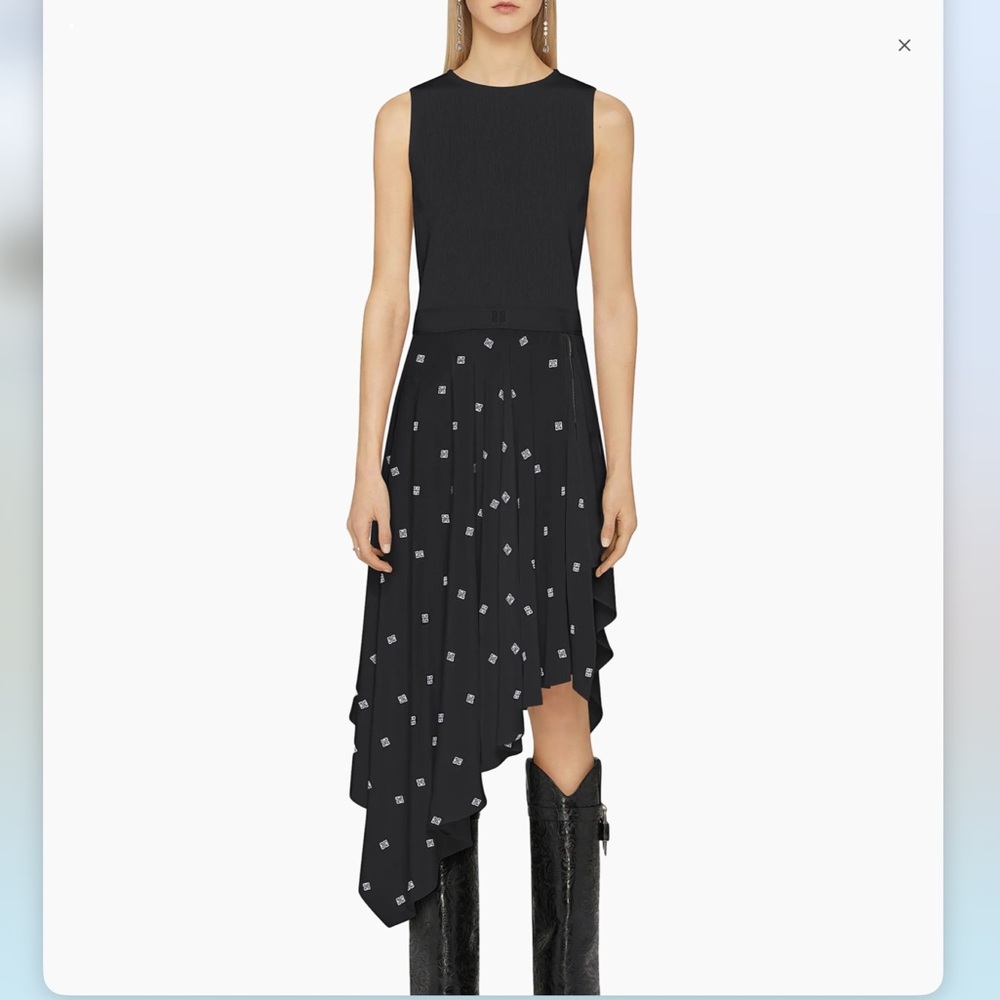 Givenchy 4G Silk Asymmetric Dress